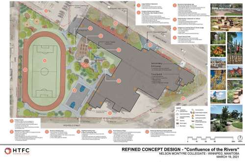 Supplied image
Blueprints for the Backyard Project at Nelson McIntyre Collegiate.