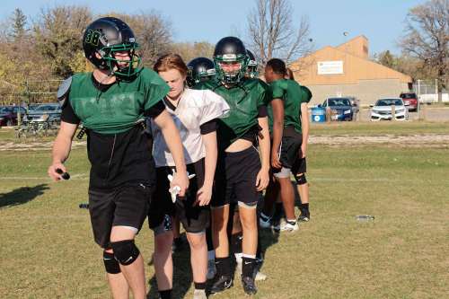 Photo by Kelsey James
The Vincent Massey Trojans won its third Division 1 high school title in six years.