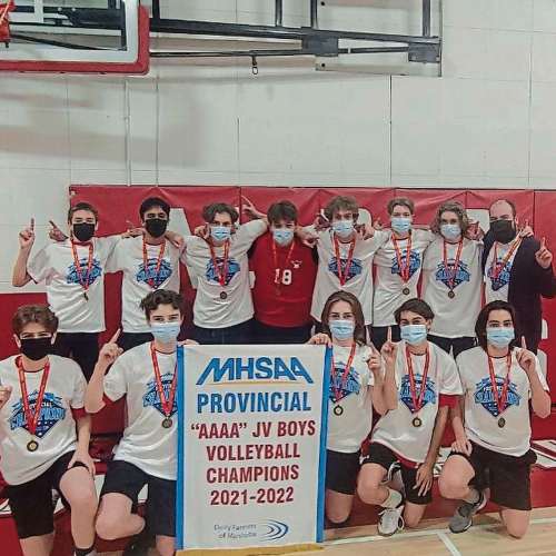 Supplied photo
The Mennonite Brethren Collegiate Institute’s junior varsity boys volleyball team are the 2021 AAAA provincial champions.