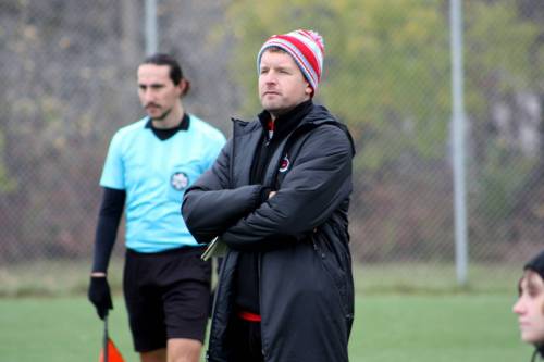 Supplied file photo courtesy of USB Athletics
                                Justin Légaré is pictured in this 2021 file photo. Légaré is leaving his position as head coach of the Université de Saint-Boniface Les Rouges women’s soccer team’s. This past season, the team won its third consecutive Manitoba Colleges Athletic Conference championship.