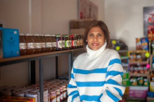 Photo by Cody Sellar
                                Owner Sam Mendis says she opened the shop to fill a hole in the Winnipeg market and because of the quality of the goods.