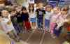 Part of teacher Doris Gietz's kindergarten class at Windsor School (from left) Quinn Mayer, Devon McLeod, Jesse Gibbons, Gabriel Jung, Paige Henwood, Garrett Clarke, Abygale Doerksen, Hailey Harrison and Sarah Orbanski (Joe Bryksa / Winnipeg Free Press)