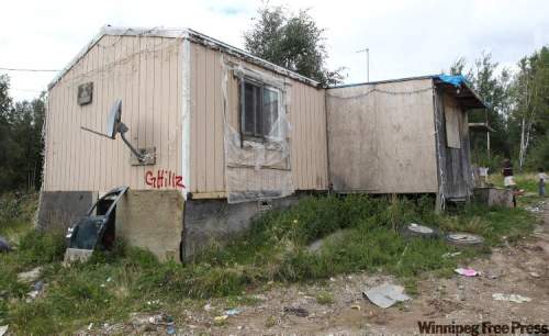 JOE BRYKSA / WINNIPEG FREE PRESS
Richard Andrews' trailer on Wasagamack First Nation.