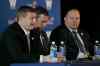 John Woods / Free Press files
Whether you like it or not, CEO Wade Miller, right, GM Kyle Walters, centre, and head coach Mike O'Shea will be around for next season.