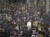 PHIL HOSSACK / WINNIPEG FREE PRESS - Dedicated Blue Bomber fans cling to their seats in pouring rain after a game delay due to lightning put a stop to play against Edmonton's Eskimos Thursday evening.  - June 14, 2018