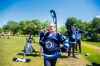 MIKAELA MACKENZIE / WINNIPEG FREE PRESS
Five-time LPGA tournament winner Brooke Henderson tries on a signed Jets jersey she received as a gift after doing a clinic with the Future Pros Program at the St. Charles Country Club in Winnipeg.