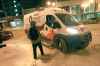 PHIL HOSSACK / WINNIPEG FREE PRESS
Emmanuel Olatubosun hands out a fist pump along with a hot cup of coffee to a man living on the streets Thursday night.