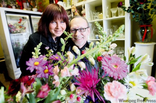 JOE.BRYKSA@FREEPRESS.MB.CA 
Tammara and Bruce Bondesen opened their florist shop last February, just before Valentine's Day.