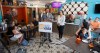 Manitoba NDP Leader Wab Kinew releases the party's platform during a media event at at the Yafa Café on Portage Avenue in Winnipeg on Thursday morning. (Winnipeg Free Press)