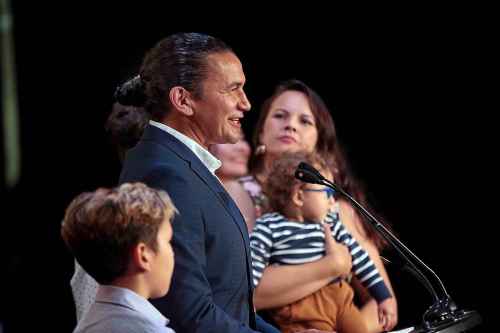 PHIL HOSSACK / WINNIPEG FREE PRESS
NDP Leader Wab Kinew delivered an upbeat speech despite his party remains in opposition.