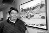 KEN GIGLIOTTI / WINNIPEG FREE PRESS
 Above, the print My Favourite Place displays  Pangnirtung artist Andrew Qappik�s characteristic sense of joy; right, Qappik at the Winnipeg Art Gallery in front of his collection�s one oil painting.