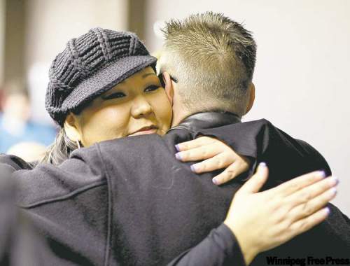 Elmwood candidate Shaneen Robinson is consoled following loss to Thomas Steen.