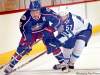 PHIL HOSSACK / WINNIPEG FREE PRESS
Jets’ Jason Gregoire sticks like glue to Blue Jackets’ Derek Dorsett in the first period Tuesday.