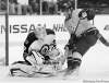 Mark Humphrey / the associated press
Jets goalie Chris Mason secures the puck as Predators right-winger Patric Hornqvist looks for a rebound.