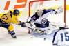 WINNIPEG OUT - Winnipeg Jets' goalie, Ondrej Pavelec stops Nashville Predators' Jordin Tootoo during the third period at MTS Centre, September 30th, 2011. (TREVOR HAGAN/WINNIPEG FREE PRESS)