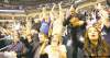 Phil Hossack / Winnipeg Free Press archives Fans celebrate with gusto as the Jets overpower the Columbus Blue Jackets in a pre-season game at the MTS Centre.