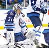 Reuters
Shannon Stapleton / reutersJets goalie Ondrej Pavelec came up big on Long Island Thursday night, turning aside 34 Islander shots for the team�s first shutout in their new history.