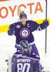 Winnipeg Free Press
BORIS MINKEVICH/ WINNIPEG FREE PRESSWinnipeg Jets captain Andrew Ladd celebrates after scoring a goal against the Tampa Bay Lightning Monday at the MTS Centre.