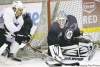 WAYNE GLOWACKI / WINNIPEG FREE PRESS Winnipeg Jets goalie Chris Mason puts the paddle down during practice at the MTS Iceplex Tuesday.
