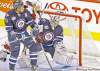 CP
john woods / the canadian pressWinnipeg Jets goaltender Ondrej Pavelec stops a New Jersey Devils� shot as defenceman Dustin Byfuglien and Devils forward Dainius Zubrus look for the rebound during third period NHL action at the MTS Centre in Winnipeg Saturday.