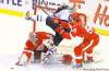 Carlos Osorio / The Associated Press
Winnipeg Jets left wing Evander Kane falls into the net between Detroit Red Wings goalie Jimmy Howard and defenseman Niklas Kronwall during the first period of an NHL hockey game in Detroit, Saturday.