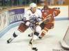 Phil Hossack / Winnipeg Free Press archives Teemu Selanne sweeps around the Flames� goal during his record-breaking 1992-93 rookie season.