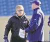 KEN GIGLIOTTI / WINNIPEG FREE PRESS archivesDefensive co-ordinator Tim Burke (left) was a stellar addition to Paul LaPolice�s staff prior to the 2011 season.