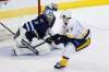 JOHN WOODS / WINNIPEG FREE PRESS
Jets goaltender Ondrej Pavelec stops Nashville&rsquo;s Filip Forsberg on a breakaway during third-period NHL action in Winnipeg Tuesday.