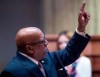 Sen. Rodger Smitherman speaks during a debate on HB314 in the senate chamber in the Alabama Statehouse in Montgomery, Ala., on Tuesday May 14, 2019. Alabama lawmakers are expected to vote on a proposal to outlaw almost all abortions in the state, a hardline measure that has splintered Republicans over its lack of an exception for pregnancies resulting from rape or incest. (Mickey Welsh/Montgomery Advertiser via AP)