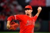 Los Angeles Angels starting pitcher Andrew Heaney throws during the first inning of the team's baseball game against the Tampa Bay Rays on Friday, Sept. 13, 2019, in Anaheim, Calif. (AP Photo/Mark J. Terrill)