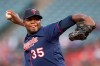 Minnesota Twins starting pitcher Michael Pineda delivers a pitch during the first inning of a baseball game against the Los Angeles Angels in Anaheim, Calif., Tuesday, May 21, 2019. (AP Photo/Kyusung Gong)