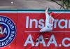Cincinnati Reds third baseman Nick Senzel can't reach a ball hit for a solo home run by Los Angeles Angels' Justin Bour during the fifth inning of a baseball game Wednesday, June 26, 2019, in Anaheim, Calif. (AP Photo/Mark J. Terrill)