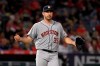 Houston Astros' Justin Verlander celebrates after completing 300 season strikeouts during the sixth inning of a baseball game against the Los Angeles Angels Saturday, Sept. 28, 2019, in Anaheim, Calif. (AP Photo/Mark J. Terrill)