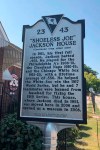 In this Sept. 29, 2019, photo, a sign outside the Shoeless Joe Jackson Museum is shown in Greenville, S.C. (AP Photo/Paul Newberry)