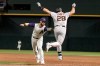 Arizona Diamondbacks first baseman Christian Walker tags out San Francisco Giants' Buster Posey to complete a double play during the sixth inning of a baseball game Thursday, Aug. 15, 2019, in Phoenix. (AP Photo/Darryl Webb)
