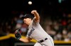 Miami Marlins starting pitcher Caleb Smith throws to an Arizona Diamondbacks during the first inning of a baseball game Tuesday, Sept. 17, 2019, in Phoenix. (AP Photo/Matt York)