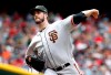 San Francisco Giants starting pitcher Drew Pomeranz throws against the Arizona Diamondbacks during the first inning of a baseball game, Sunday, May 19, 2019, in Phoenix. (AP Photo/Ralph Freso)