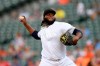 Tampa Bay Rays starting pitcher Diego Castillo delivers during the first inning of a baseball game against the Baltimore Orioles, Sunday, Aug. 25, 2019, in Baltimore. (AP Photo/Nick Wass)