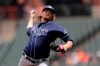 Tampa Bay Rays starting pitcher Ryne Stanek throws to a Baltimore Orioles batter during the first inning of a baseball game, Sunday, July 14, 2019, in Baltimore. (AP Photo/Julio Cortez)