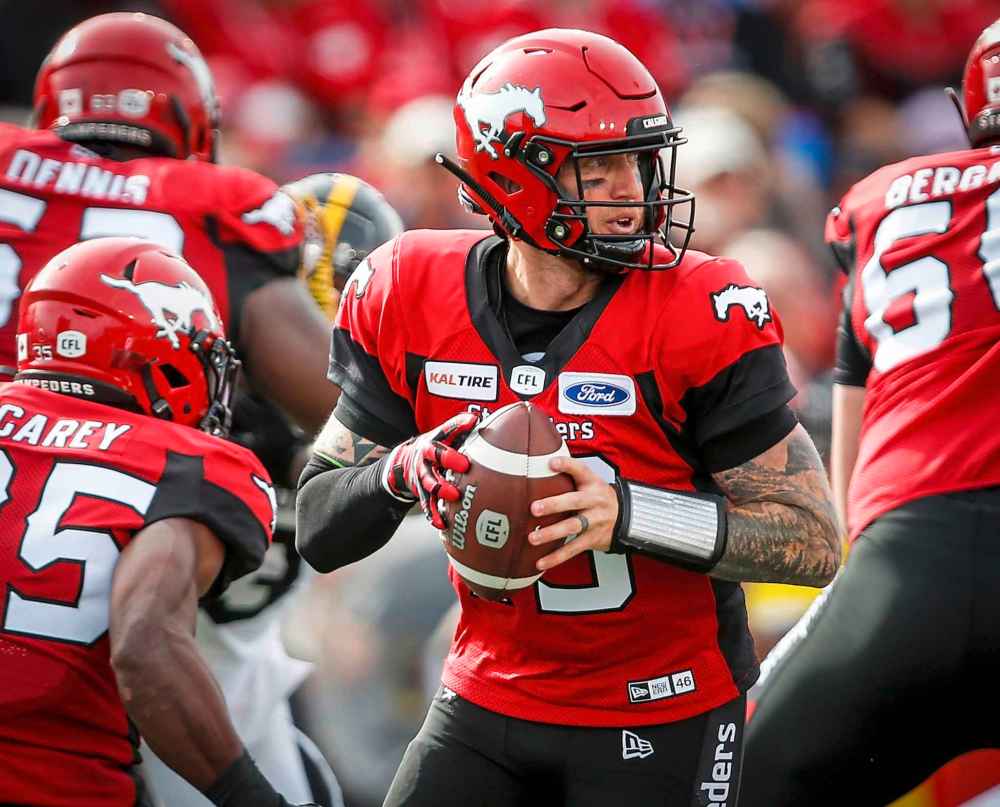 THE CANADIAN PRESS/Jeff McIntosh
Calgary Stampeders quarterback Bo Levi Mitchell is regaining the form that garnered him league MVP honours last season.