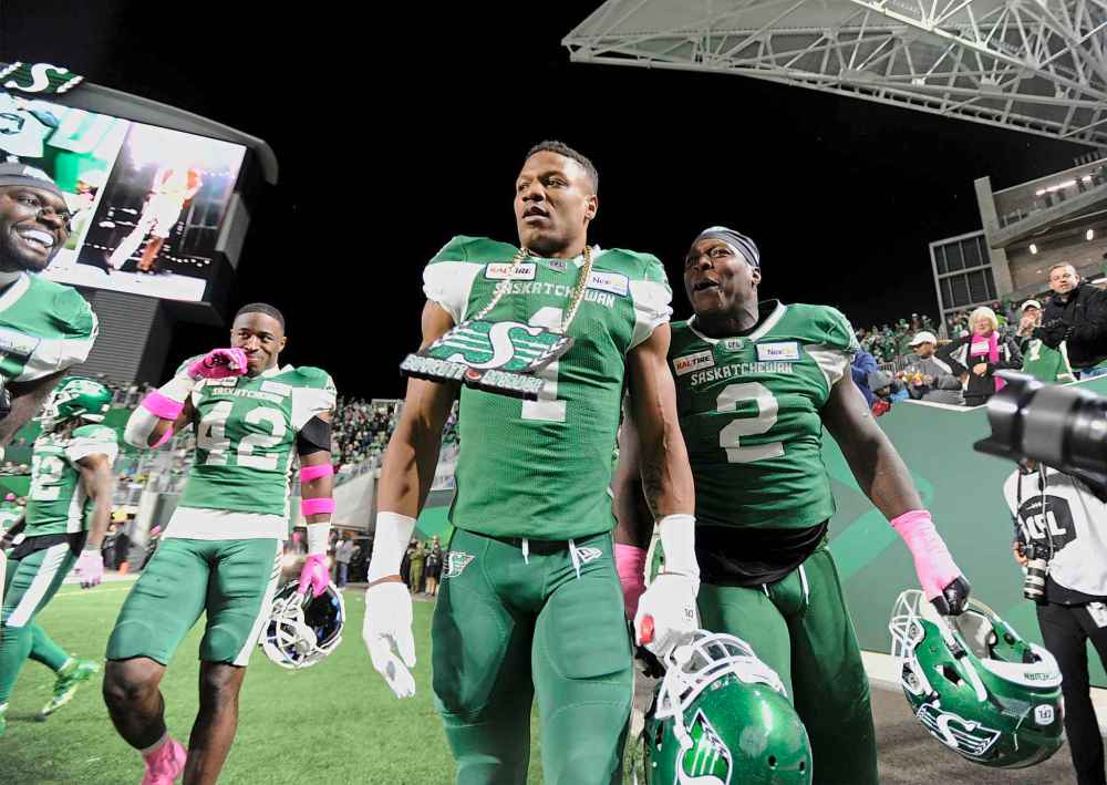 THE CANADIAN PRESS/MARK TAYLOR
The Saskatchewan Roughriders currently hold the advantage in their season series with the Bombers.