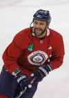 Winnipeg Jets' Dustin Byfuglien during practice at Bell MTS Place Wednesday morning.