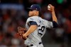 San Diego Padres pitcher Dinelson Lamet works against the San Francisco Giants during the first inning of a baseball game Friday, Aug. 30, 2019, in San Francisco. (AP Photo/Ben Margot)