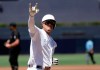 San Diego Padres' Manny Machado reacts after hitting a two-run home run during the first inning of a baseball game against the Boston Red Sox Sunday, Aug. 25, 2019, in San Diego. (AP Photo/Gregory Bull)