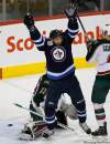 John Woods / Winnipeg Free Press
Winnipeg Jets forward Evander Kane celebrates a goal scored by  Zach Bogosian during second-period action Tuesday.