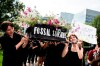 Young people gather at a climate change protest in Toronto on Friday, Sept. 27, 2019. THE CANADIAN PRESS/Christopher Katsarov