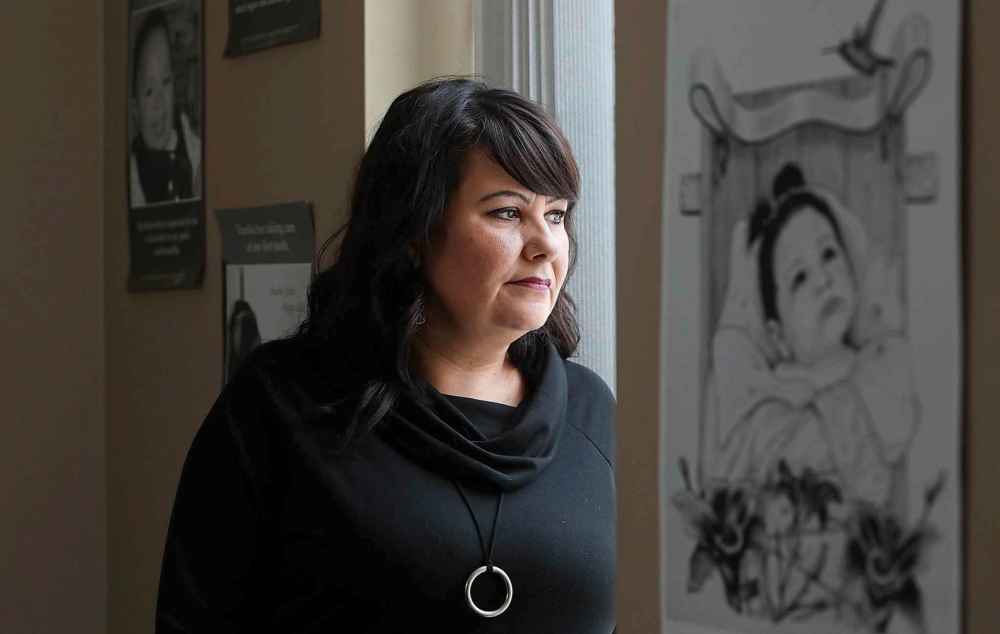 RUTH BONNEVILLE / WINNIPEG FREE PRESS
Cora Morgan, Assembly of Manitoba Chiefs First Nations Family Advocate and services at the centre.