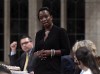 Parliamentary Secretary to the Minister of International Development Celina Caesar-Chavannes rises during Question Period in the House of Commons on Parliament Hill in Ottawa on Friday, May 25, 2018. Celina Caesar-Chavannes has informed Prime Minister Justin Trudeau that she will no longer be part of a the Liberal caucus and will sit as an independent MP. THE CANADIAN PRESS/Justin Tang