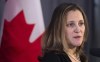 Foreign Affairs Minister Chrystia Freeland delivers a statement while entering a cabinet meeting in Sherbrooke, Que. on January 17, 2019. Canada has joined its major allies in firmly condemning Turkey's military incursion into northern Syria.THE CANADIAN PRESS/Paul Chiasson