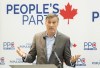 People's Party of Canada Leader Maxime Bernier speaks during a candidate nomination event for the upcoming federal byelection in the riding of Outremont in Montreal, Sunday, Jan. 27, 2019. If Maxime Bernier becomes prime minister, he says his government will slash immigration and refugee acceptances, build a fence to block migrants from entering Canada through a popular crossing in Quebec, and end the program that lets immigrants sponsor their families to follow them. THE CANADIAN PRESS/Graham Hughes